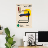Bauhaus Cesca Stuhl Kunstprint Modernistisches Möb Poster (Heimbüro)