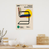 Bauhaus Cesca Stuhl Kunstprint Modernistisches Möb Poster (Küche)