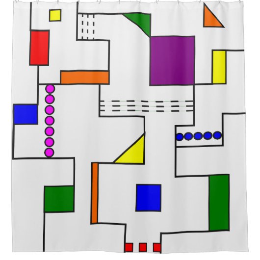Bauhaus Circuits Duschvorhang (Vorderseite)