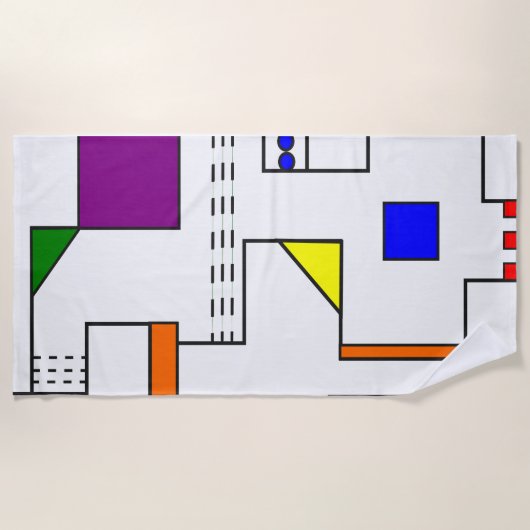 Bauhaus Circuits Strandtuch (Vorderseite)