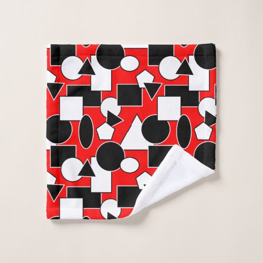 Bauhaus Collage Badhandtuch Set (Waschlappen)