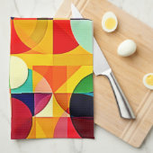 Bauhaus Color Geometry Design Geschirrtuch (Viertel Falte)