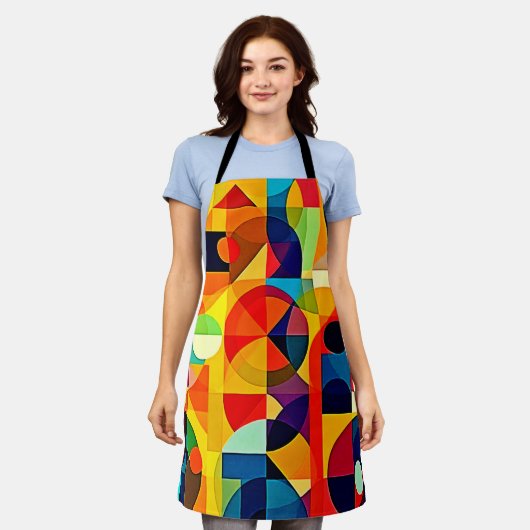 Bauhaus Color Geometry Design Schürze (Getragen)
