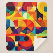 Bauhaus Color Geometry Design Sherpadecke (Vorderseite)