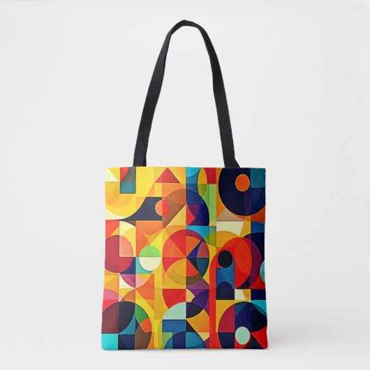 Bauhaus Color Geometry Design Tasche (Vorderseite)