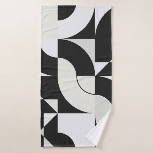 Bauhaus composition artwork made with abstract ele badehandtuch