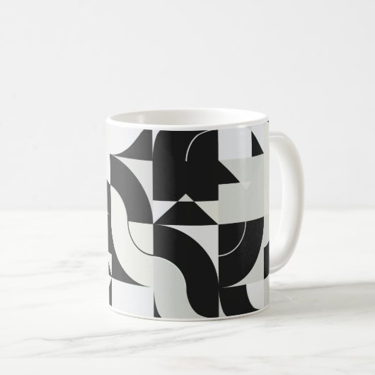 Bauhaus composition artwork made with abstract ele kaffeetasse (VorderseiteRechts)