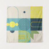 Bauhaus composition artwork made with abstract ele wandteppich (Vorderseite (Horizontal))