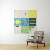 Bauhaus composition artwork made with abstract ele wandteppich (Beispiel (Horizontal))