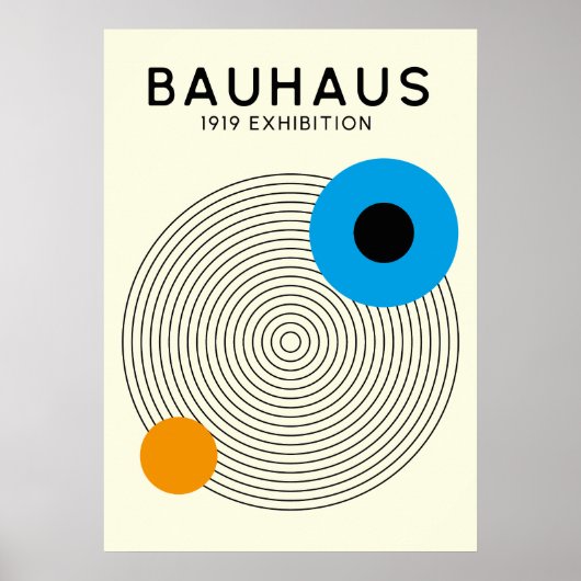 Bauhaus Concentric Circles Modern Art Print Poster (Vorne)