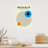 Bauhaus Concentric Circles Modern Art Print Poster (Küche)
