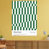 Bauhaus Dark Green Stripe Grid Kunstprint 1923 Leinwanddruck (Insitu (Wohnzimmer))