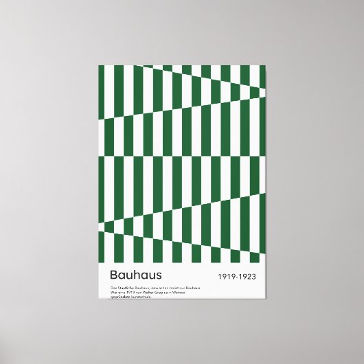 Bauhaus Dark Green Stripe Grid Kunstprint 1923 Leinwanddruck (Vorderseite)