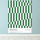 Bauhaus Dark Green Stripe Grid Kunstprint 1923 Leinwanddruck (Insitu (Holzboden))