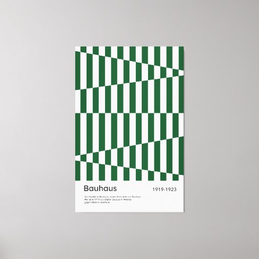 Bauhaus Dark Green Stripe Grid Kunstprint 1923 Leinwanddruck (Vorderseite)
