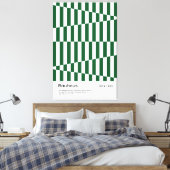 Bauhaus Dark Green Stripe Grid Kunstprint 1923 Leinwanddruck (Insitu (Schlafzimmer))