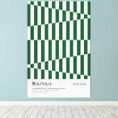 Bauhaus Dark Green Stripe Grid Kunstprint 1923 Leinwanddruck (Insitu (Holzboden))