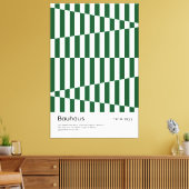 Bauhaus Dark Green Stripe Grid Kunstprint 1923 Leinwanddruck (Insitu (Wohnzimmer))