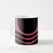 Bauhaus Deep Pink Abstrakt Kaffeetasse (Vorderseite Links)