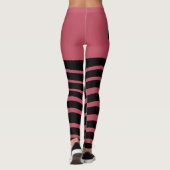 Bauhaus Deep Pink Abstrakt Leggings (Rückseite)