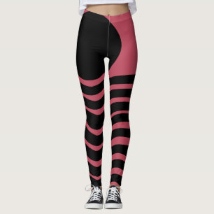 Bauhaus Deep Pink Abstrakt Leggings