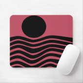 Bauhaus Deep Pink Abstrakt Mousepad (Mit Mouse)