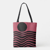 Bauhaus Deep Pink Abstrakt Tasche (Rückseite)