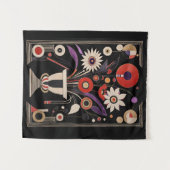 Bauhaus Deko Blume Pot Wandteppich (Vorderseite (Horizontal))