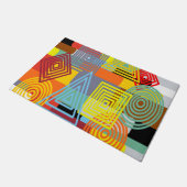 Bauhaus Design Drei Fußmatte (Schrägansicht)