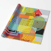 Bauhaus Design Drei Geschenkpapier (Ungerollt)