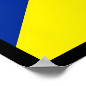 Bauhaus-Design Gelb, Blau und Rot Poster (Ecke)