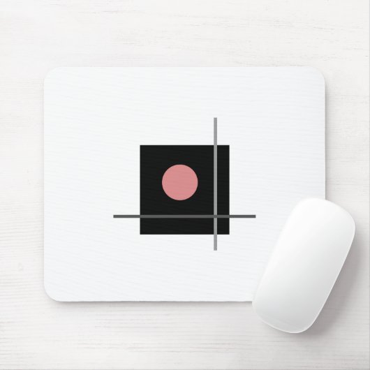 Bauhaus Design Geometric Art Gray Komposition Mousepad (Mit Mouse)