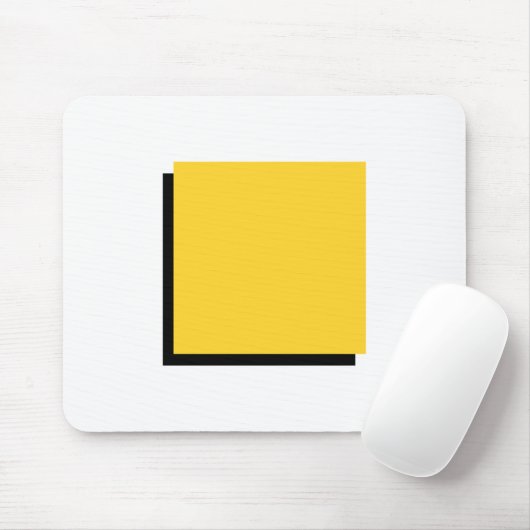 Bauhaus Design Geometrie Art Yellow Square Mousepad (Mit Mouse)