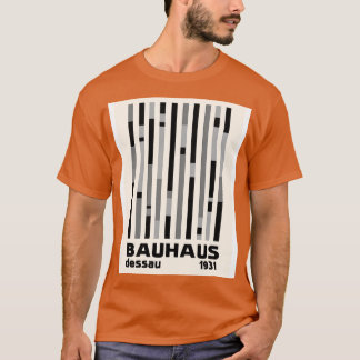 Bauhaus Dessau 1931 Modernist Homage Black Gray Cr T-Shirt