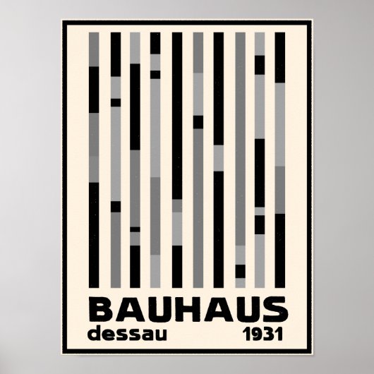 Bauhaus Dessau 1931 Modernist Minimal Vintag Poster (Vorne)