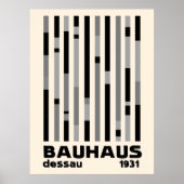 Bauhaus Dessau 1931 Modernistische Homage Black Cr Poster (Vorne)