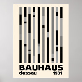 Bauhaus Dessau 1931 Modernistische Homage Black Cr Poster