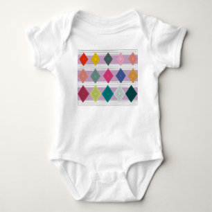 Bauhaus Diamond Quilt Baby Strampler