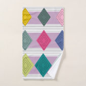 Bauhaus Diamond Quilt Badhandtuch Set (Handtuch)