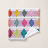 Bauhaus Diamond Quilt Badhandtuch Set (Waschlappen)
