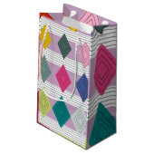 Bauhaus Diamond Quilt Kleine Geschenktüte (Rückseite Schrägansicht)