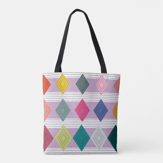 Bauhaus Diamond Quilt Tasche (Rückseite)
