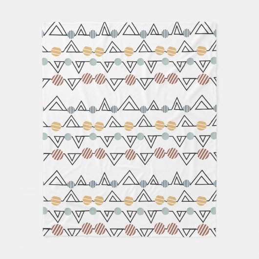 Bauhaus-Dreiecke Fleecedecke (Vorderseite)