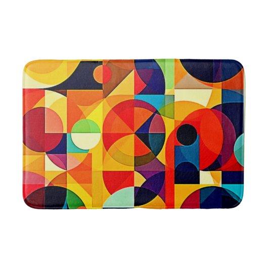 Bauhaus-Farbgeometrie-Design Badematte (Vorderseite)