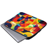 Bauhaus-Farbgeometrie-Design Laptopschutzhülle (Vorne Knopf)