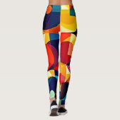 Bauhaus-Farbgeometrie-Design Leggings (Rückseite)