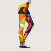 Bauhaus-Farbgeometrie-Design Leggings (Rechts)