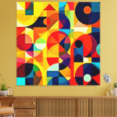 Bauhaus-Farbgeometrie-Design Leinwanddruck (Insitu (Wohnzimmer))