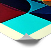 Bauhaus-Farbgeometrie-Design Poster (Ecke)