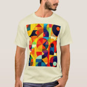 Bauhaus-Farbgeometrie-Design T-Shirt (Vorderseite)